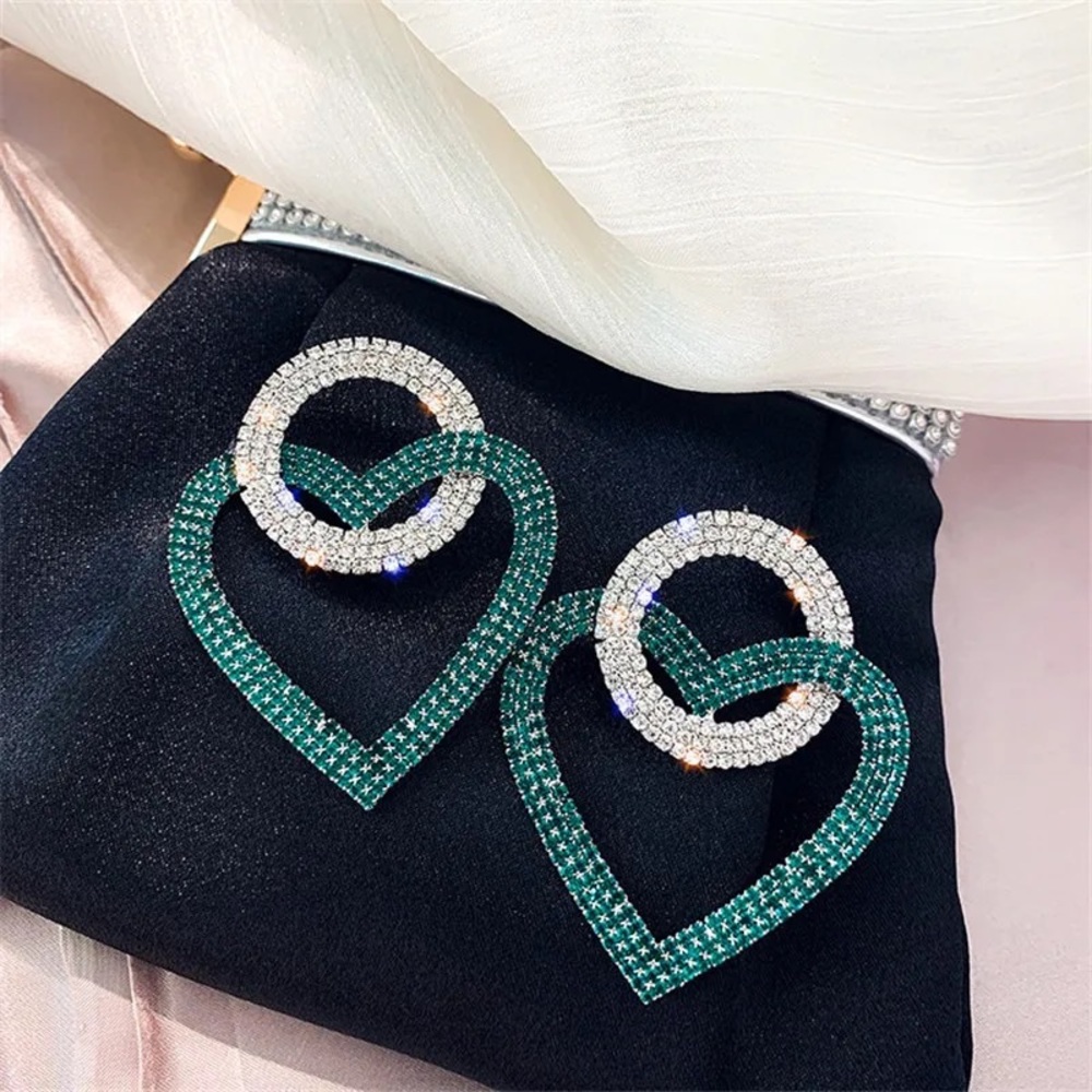 Heart luxury fashion brand earrings